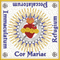 Matriz De Bordado Conjunto Cor Mariae Refugium 586
