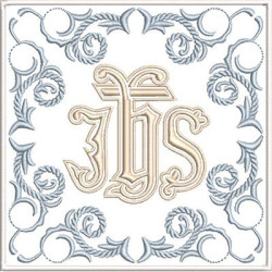 Diseño Para Bordado Juego De Altar Jhs Decorado 588