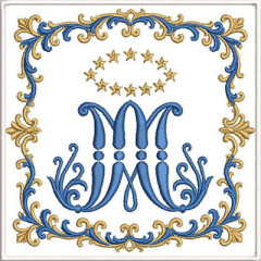 Matriz De Bordado Conjunto De Alfaias Marista Decorado..