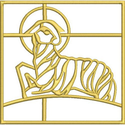 Embroidery Design Altar Golden Lamb 592