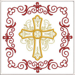 Embroidery Design Altar Decorated Cross 593