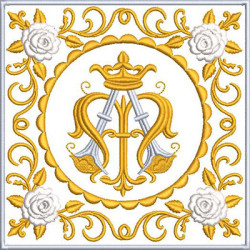 Embroidery Design Altar Decorated Mariae 597