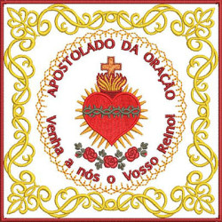 Diseño Para Bordado Juego De Altar Apostolado De La Oración 601