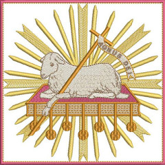 Diseño Para Bordado Juego De Altar Agnus Dei Cordero 6..