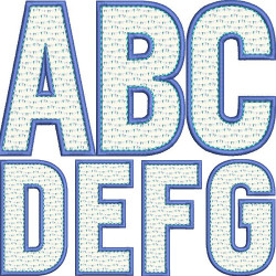 Matriz De Bordado Pacote Alfabeto Aplicado Letras 10 Cm