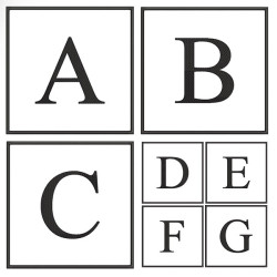 ALPHABET IN SQUARE FRAME