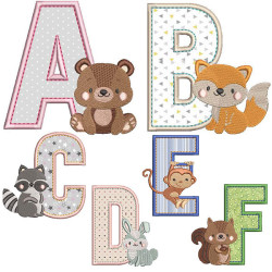 Embroidery Design Childrens Alphabet With Animals