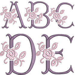 ALPHABET DECORATED WITH ROSE