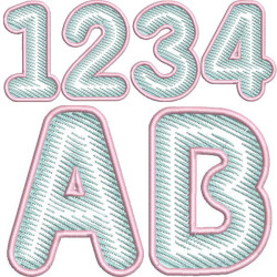 Embroidery Design Childrens Alphabet Initials And Numbers