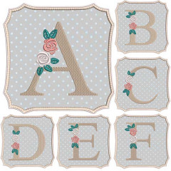 Embroidery Design 26 Package 26 Initial Appliques With..