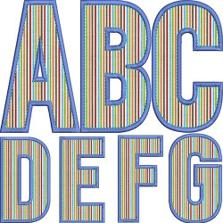 Diseño Para Bordado Paquete De Alfabeto Aplicado - Letras De 14 Cm