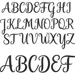 Diseño Para Bordado Paquete De 52 Letras Iniciales De 15 Y 10 Cm