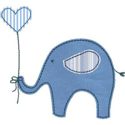 Matriz De Bordado Elefante Applique