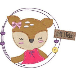 Embroidery Design Fox Baby Applique