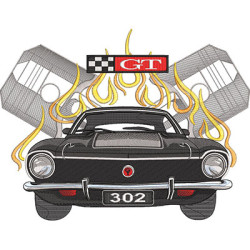 Matriz De Bordado Carro Gt 25
