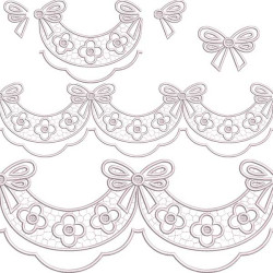 Embroidery Design Border Set For Cutout Finishing