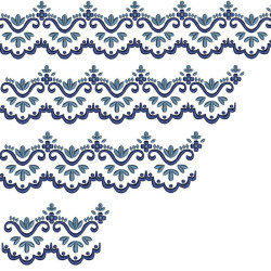 Embroidery Design Portuguese Style Border Set 5 Sizes