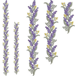 Embroidery Design Lavender 7 Sizes