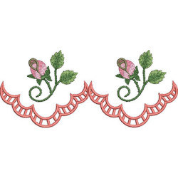 8 Matrizes De Bordado Arcos Com Flores Contínuos