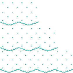 Embroidery Design Set For Polka Dot Border With Pointed Edge.