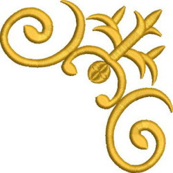Embroidery Design Arabesque Corner 9.5 Cm