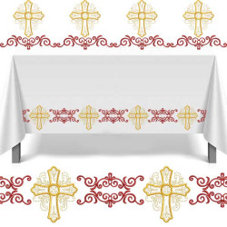 Diseño Para Bordado Conjunto Border Continuo Cruz Con Arabescos