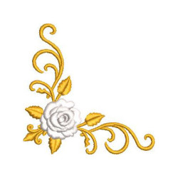 Embroidery Design Corner Of Rose