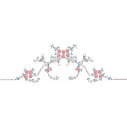 Embroidery Design Floral Border 26 Cm