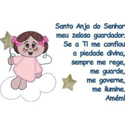 ORAÇÃO DO SANTO ANJO APLIQUE 1