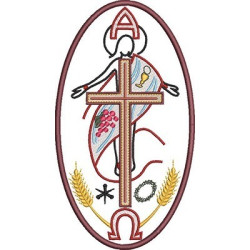 Embroidery Design Paschal Candle