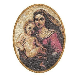 Embroidery Design Madonna With Jesus 3