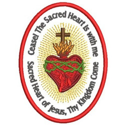 Embroidery Design Sacred Medal Heart