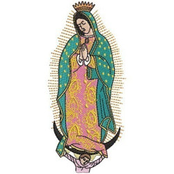 Embroidery Design Virgin Of Guadalupe 15 Cm