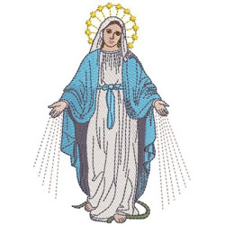 Embroidery Design Our Lady Of Grace 15 Cm