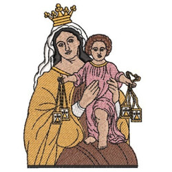 Embroidery Design Our Lady Of The Carmon 11 Cm