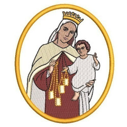 Embroidery Design Medal Of Our Lady Of Carmo