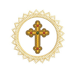 Embroidery Design Decorated Cross On Frame