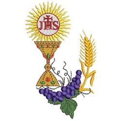 CONSECRATED HOST WITH WHEAT AND GRAPES 2