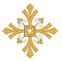 Diseño Para Bordado Cruz Decorada 150