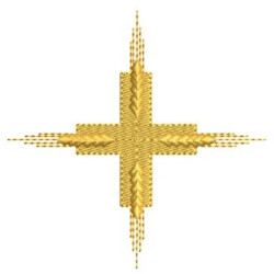 Diseño Para Bordado Cruz Decorada 151
