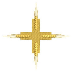 Diseño Para Bordado Cruz Decorada 152