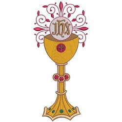 Embroidery Design Globet With Consecrated Host