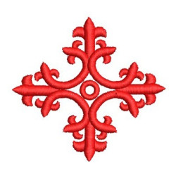 Diseño Para Bordado Cruz Decorada 155