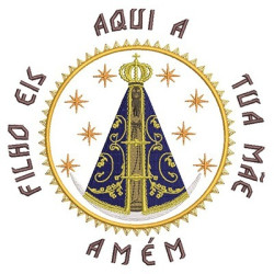Embroidery Design Medal Our Lady Appeared 2 Pt