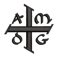 Embroidery Design Amdg Cross