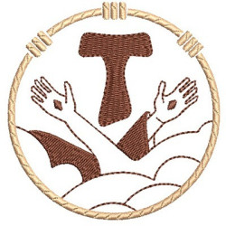 Matriz De Bordado Escudo Abraço Franciscano 2