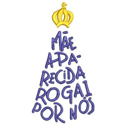 Diseño Para Bordado Madre Aparecida Rogai Para Nosotros 2 Pt