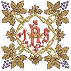 Embroidery Design Frame Jhs With Grapes