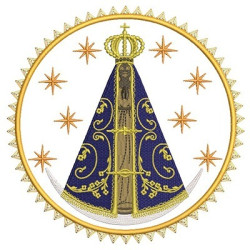 Matriz De Bordado Medalha Nossa Senhora Aparecida 4