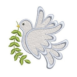 Diseño Para Bordado Paz Paloma 4